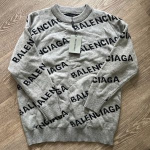 Balenciaga Gray Crew Neck Sweater